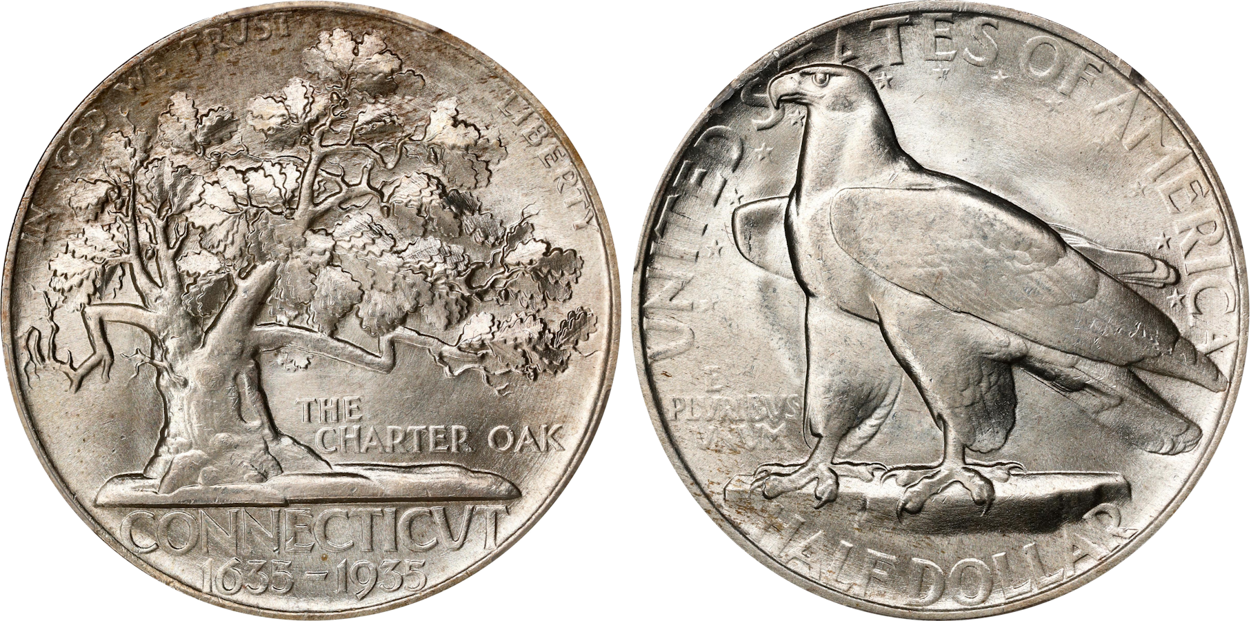 A collection of rare coins from Connecticut