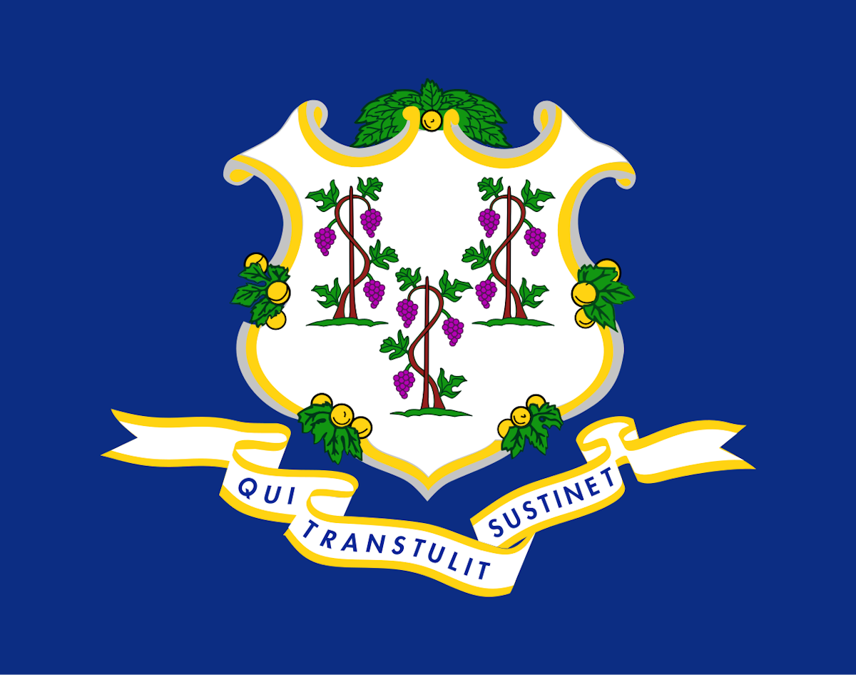 The state flag of Connecticut